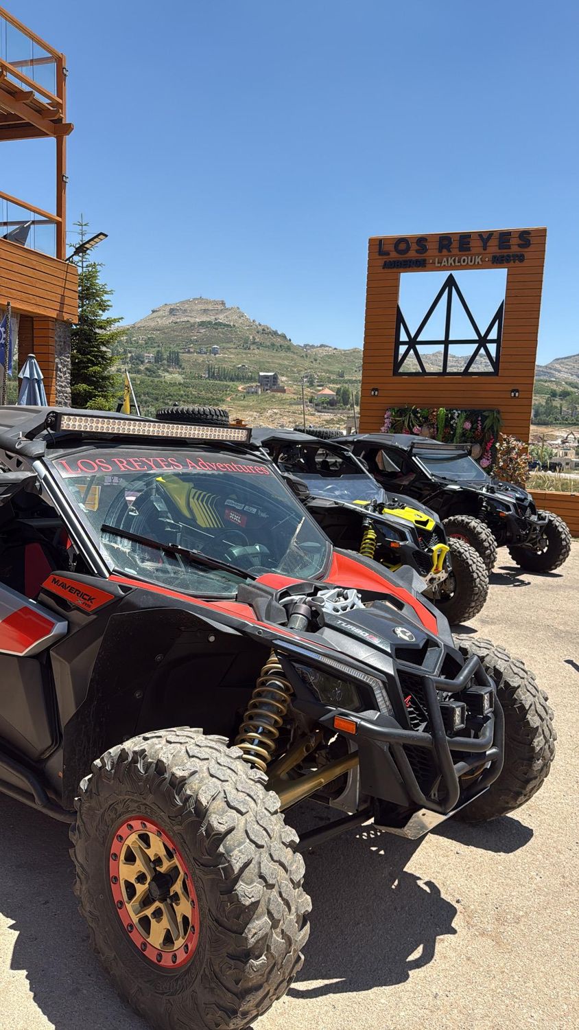 Can-Am Maverick X3 in red and black at the Los Reyes base